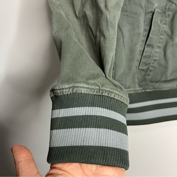 The Hundreds Reloaded Green Varsity Hooded Canvas Jacket Bomb Mens, Size L - Picture 6 of 16